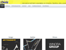 Tablet Screenshot of fahrrad-dratz.de
